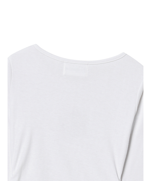 THE GREEN LAB（ザグリーンラボ）の「フラワーシャーリングロングスリーブ長袖Tシャツ[ホワイト]（Tシャツ/カットソー・レディース・その他・FREE）」の7枚目の写真