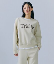 レディース エンボス刺繍ポイント スウェット-CERG5165B05