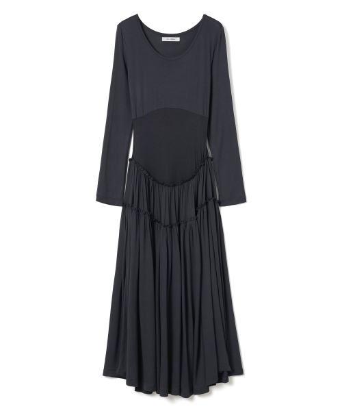MILLO WOMEN（ミロウーマン）の「ジャージシャーリングマキシドレス[チャコール]（ワンピース・レディース・その他・SMALL/MEDIUM）」の2枚目の写真