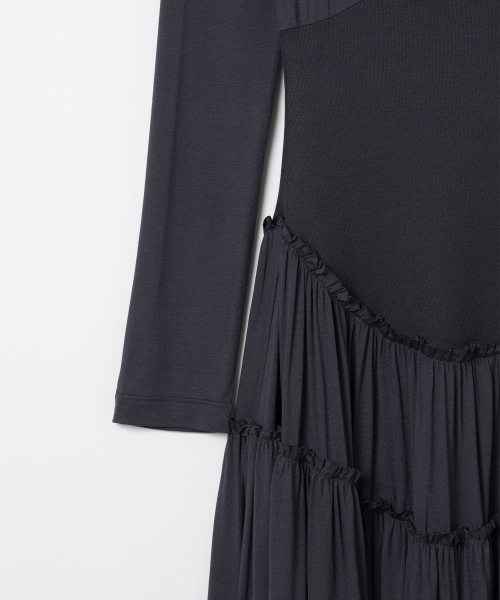 MILLO WOMEN（ミロウーマン）の「ジャージシャーリングマキシドレス[チャコール]（ワンピース・レディース・その他・SMALL/MEDIUM）」の5枚目の写真