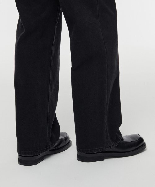 MUSINSA STANDARD（ムシンサスタンダード）の「速起毛ワイドデニムパンツ [ウォッシュドブラック]（デニムパンツ・メンズ・その他・42/36/34/32/30/31/40/38/33/26/27/28/29）」の6枚目の写真