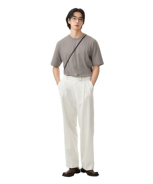 MUSINSA STANDARD（ムシンサスタンダード）の「リサイクルリラックスクルーネックTシャツ[ダスティベージュ]（Tシャツ/カットソー・メンズ・その他・SMALL/LARGE/XXX-LARGE）」の7枚目の写真
