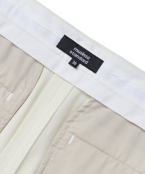 MUSINSA STANDARD（ムシンサスタンダード）の「ストレート隠しバンディングスラックス[クリーム]（スラックス・メンズ・その他・29/30/31/33/26/27/28/40/38/42/36/34/32）」の6枚目の写真