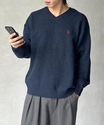 U.S. POLO ASSN.（ユーエスポロアッスン）の「Vネックニットプルオーバー（ニット/セーター・メンズ）」