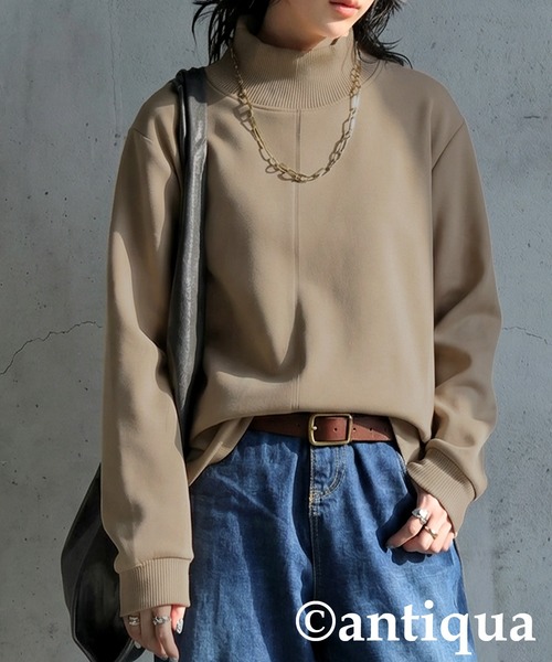 antiqua(アンティカ)の「モックネック プルオーバー(その他トップス・レディース・ブラック/グレー/ホワイト系その他/レッド/ウッド/ブラウン系その他/ベージュ・ONESIZE)」の6枚目の写真
