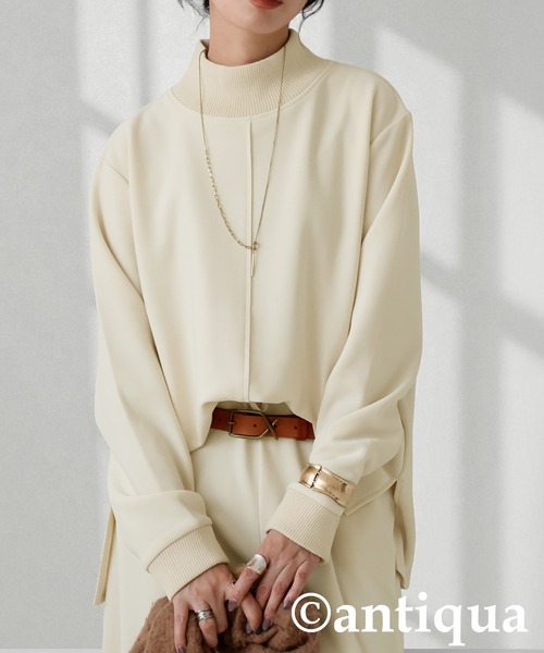 antiqua(アンティカ)の「モックネック プルオーバー(その他トップス・レディース・ブラック/グレー/ホワイト系その他/レッド/ウッド/ブラウン系その他/ベージュ・ONESIZE)」の2枚目の写真