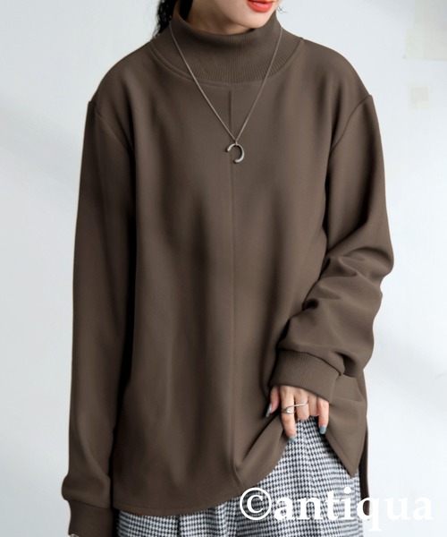 antiqua(アンティカ)の「モックネック プルオーバー(その他トップス・レディース・ブラック/グレー/ホワイト系その他/レッド/ウッド/ブラウン系その他/ベージュ・ONESIZE)」の4枚目の写真