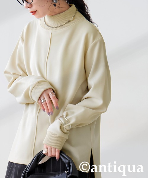 モックネック プルオーバー（その他トップス）｜antiqua（アンティカ