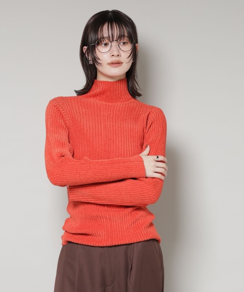 *2nya*② セール】前後2wayボタンネックベロアモールニット（ニット/セーター