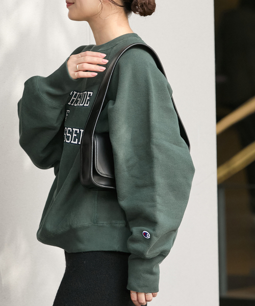 Champion（チャンピオン）の「別注【CHAMPION/チャンピオン】for JS ワッペンツキスウェット（スウェット・レディース・ブラック系その他/チャコールグレー/アイボリー/グリーン・LARGE）」の17枚目の写真