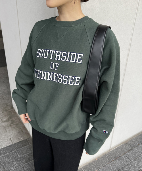 Champion（チャンピオン）の「別注【CHAMPION/チャンピオン】for JS ワッペンツキスウェット（スウェット・レディース・ブラック系その他/チャコールグレー/アイボリー/グリーン・LARGE）」の19枚目の写真
