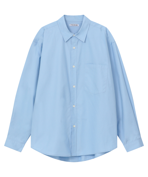 PYEON MA(ピョンマ)の「タイプライターリラックスシャツ - スカイブルー(シャツ/ブラウス・レディース・スカイブルー・MEDIUM/LARGE)」の2枚目の写真