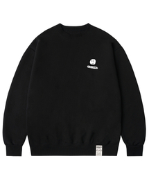 [UNISEX]ホワイトドットボードマンツーマン_ブラック