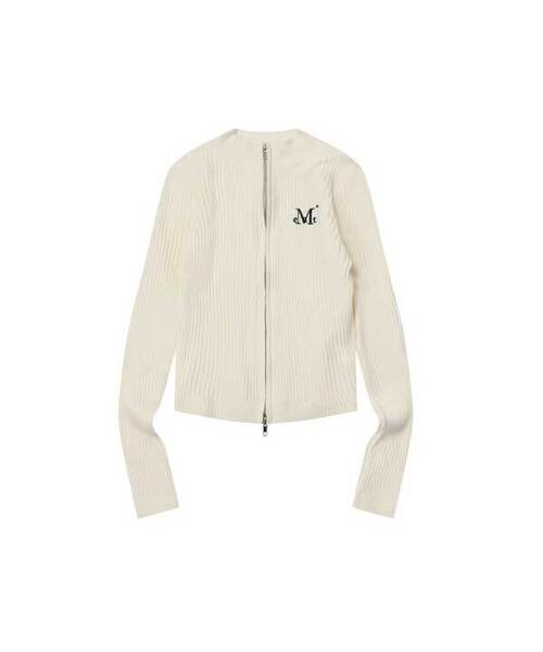 MUCENT(ムセント)の「オーキッドゴルジクロップニットジップアップ (7カラー)(ニット/セーター・レディース・Beige/ネイビー/グリーン/グレー/ブラック/アイボリー/スカイブルー・FREE)」の2枚目の写真