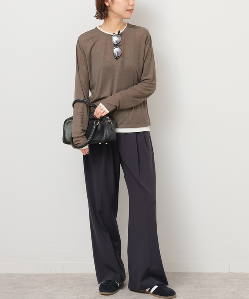 JOURNAL STANDARD relume(ジャーナルスタンダード レリューム)の「《追加》フェイクレイヤードロングスリーブTEE(Tシャツ/カットソー・レディース・チャコールグレー/ライトグレー/ブラウン・FREE)」の22枚目の写真