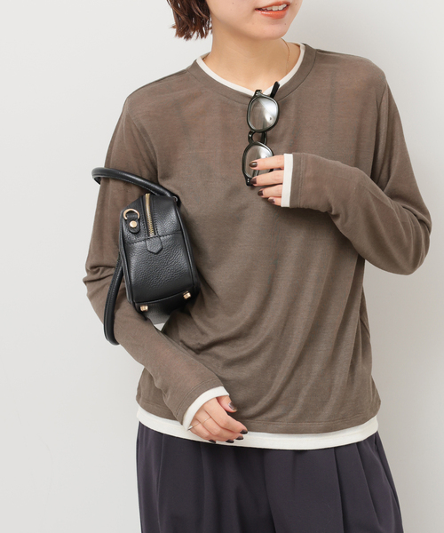 JOURNAL STANDARD relume(ジャーナルスタンダード レリューム)の「《追加》フェイクレイヤードロングスリーブTEE(Tシャツ/カットソー・レディース・チャコールグレー/ライトグレー/ブラウン・FREE)」の19枚目の写真