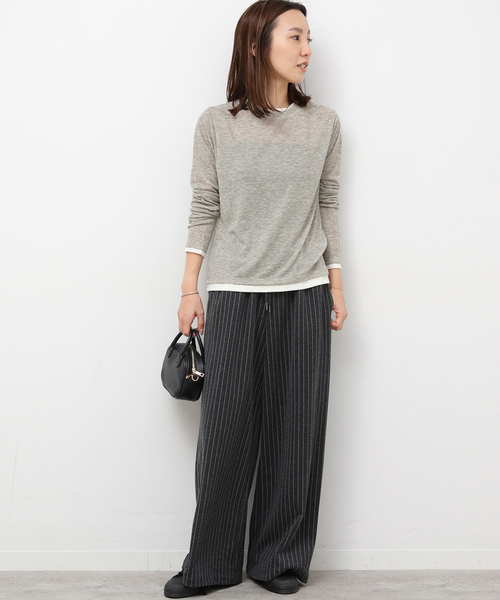 JOURNAL STANDARD relume(ジャーナルスタンダード レリューム)の「《追加》フェイクレイヤードロングスリーブTEE(Tシャツ/カットソー・レディース・チャコールグレー/ライトグレー/ブラウン・FREE)」の16枚目の写真