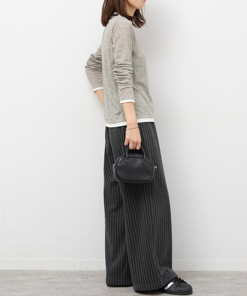 JOURNAL STANDARD relume(ジャーナルスタンダード レリューム)の「《追加》フェイクレイヤードロングスリーブTEE(Tシャツ/カットソー・レディース・チャコールグレー/ライトグレー/ブラウン・FREE)」の15枚目の写真