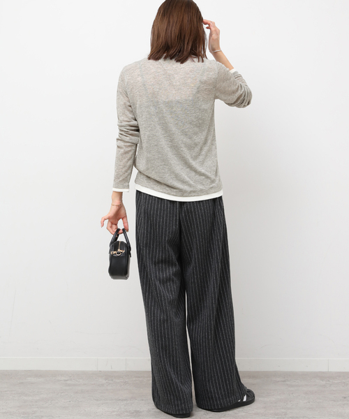 JOURNAL STANDARD relume(ジャーナルスタンダード レリューム)の「《追加》フェイクレイヤードロングスリーブTEE(Tシャツ/カットソー・レディース・チャコールグレー/ライトグレー/ブラウン・FREE)」の14枚目の写真