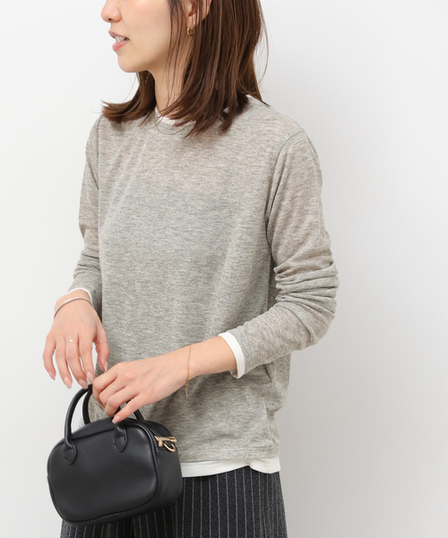 JOURNAL STANDARD relume(ジャーナルスタンダード レリューム)の「《追加》フェイクレイヤードロングスリーブTEE(Tシャツ/カットソー・レディース・チャコールグレー/ライトグレー/ブラウン・FREE)」の12枚目の写真