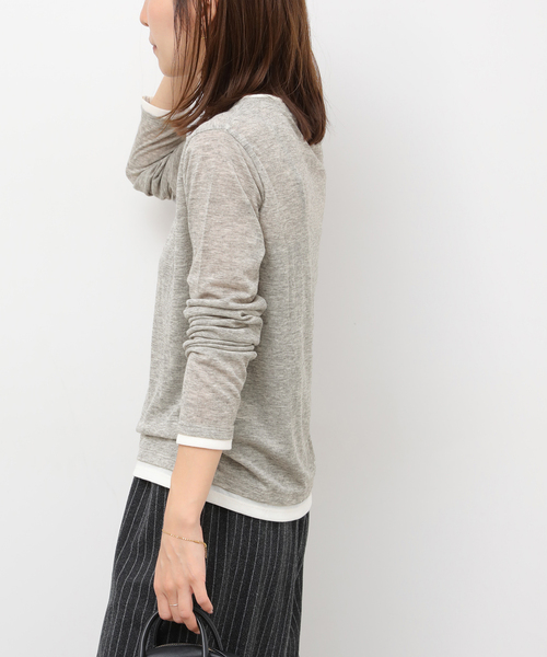 JOURNAL STANDARD relume(ジャーナルスタンダード レリューム)の「《追加》フェイクレイヤードロングスリーブTEE(Tシャツ/カットソー・レディース・チャコールグレー/ライトグレー/ブラウン・FREE)」の11枚目の写真