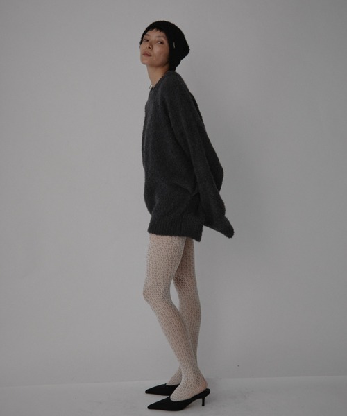 VION（ヴィオン）の「ループヤーンニットビーニー / Loop Yarn Knit Beanie（ニットキャップ/ビーニー・レディース・ブラック/グレー・FREE）」の12枚目の写真