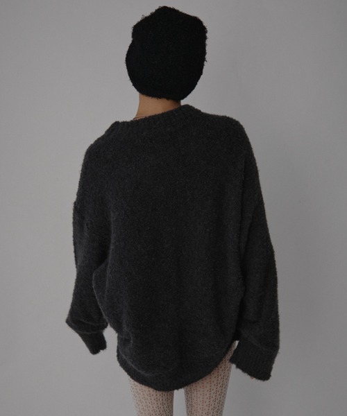 VION（ヴィオン）の「ループヤーンニットビーニー / Loop Yarn Knit Beanie（ニットキャップ/ビーニー・レディース・ブラック/グレー・FREE）」の15枚目の写真