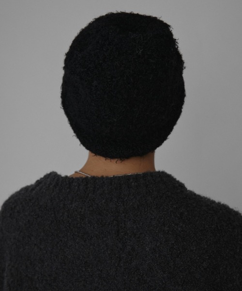 VION（ヴィオン）の「ループヤーンニットビーニー / Loop Yarn Knit Beanie（ニットキャップ/ビーニー・レディース・ブラック/グレー・FREE）」の10枚目の写真