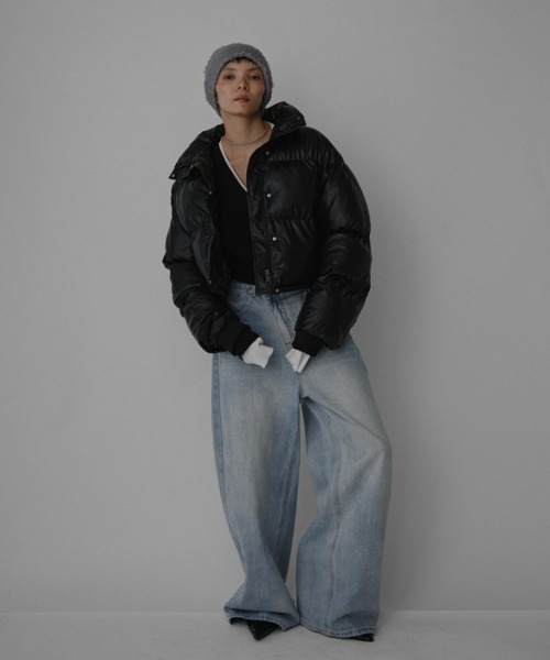 VION（ヴィオン）の「ループヤーンニットビーニー / Loop Yarn Knit Beanie（ニットキャップ/ビーニー・レディース・ブラック/グレー・FREE）」の7枚目の写真