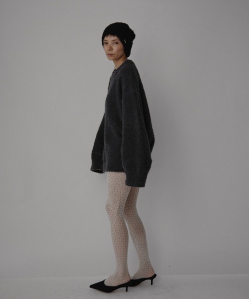 VION（ヴィオン）の「ループヤーンニットビーニー / Loop Yarn Knit Beanie（ニットキャップ/ビーニー・レディース・ブラック/グレー・FREE）」の11枚目の写真