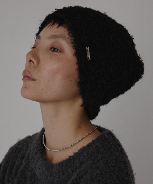 VION（ヴィオン）の「ループヤーンニットビーニー / Loop Yarn Knit Beanie（ニットキャップ/ビーニー・レディース・ブラック/グレー・FREE）」の18枚目の写真