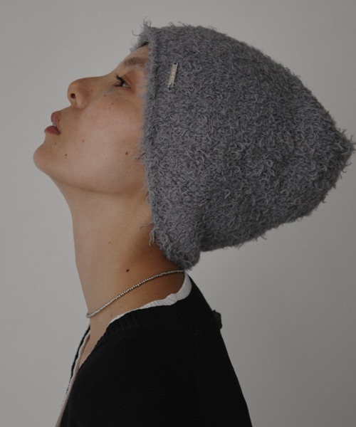 VION（ヴィオン）の「ループヤーンニットビーニー / Loop Yarn Knit Beanie（ニットキャップ/ビーニー・レディース・ブラック/グレー・FREE）」の17枚目の写真