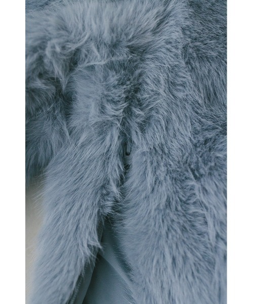 STYLEMIXER(スタイルミキサー)の「ノーカラーファージャケット(ノーカラージャケット・レディース・ブラック/ライトベージュ/サックスブルー・FREE)」の14枚目の写真