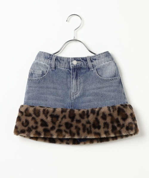 repipi armario（レピピ アルマリオ）の「【10C REPIPI】HEMファーデニムスカート（デニムスカート・キッズ・カモフラージュ/レオパード/ブラック・120cm/130cm/140cm/110cm）」の19枚目の写真