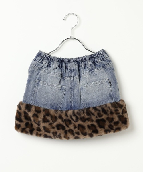 repipi armario（レピピ アルマリオ）の「【10C REPIPI】HEMファーデニムスカート（デニムスカート・キッズ・カモフラージュ/レオパード/ブラック・120cm/130cm/140cm/110cm）」の20枚目の写真