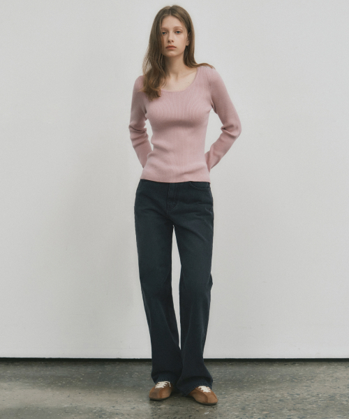 WEDNESDAYOASISFORWOMEN（ウェンズデー オアシス フォー ウーマン）の「W/テーラードフェイドウォッシングデニムパンツ_GREYISH BLUE(W25-PT23)（スウェットパンツ・レディース・グレー・SMALL/MEDIUM）」の3枚目の写真