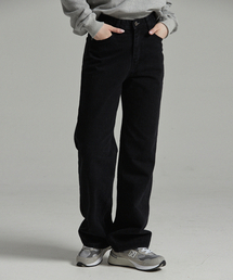 millioncor（ミリオンコール）の「[7119] Black semi-wide denim pants（デニムパンツ・レディース）」