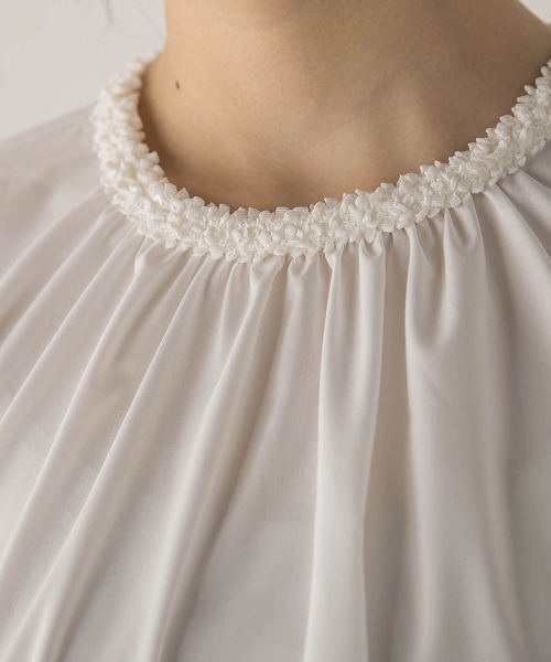 Droite lautreamont（ドロワットロートレアモン）の「ブレードブラウス≪洗濯機で洗える≫（シャツ/ブラウス・レディース・ブラック/オフホワイト・M）」の7枚目の写真