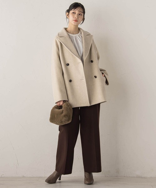 Droite lautreamont（ドロワットロートレアモン）の「ブレードブラウス≪洗濯機で洗える≫（シャツ/ブラウス・レディース・ブラック/オフホワイト・M）」の13枚目の写真