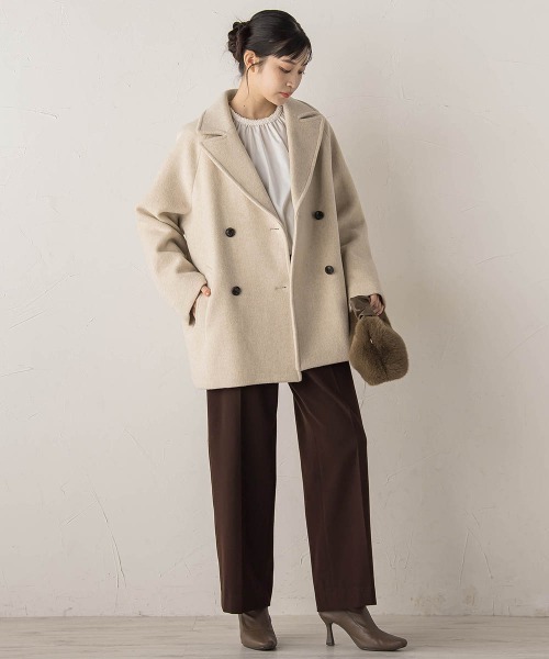 Droite lautreamont（ドロワットロートレアモン）の「ブレードブラウス≪洗濯機で洗える≫（シャツ/ブラウス・レディース・ブラック/オフホワイト・M）」の14枚目の写真