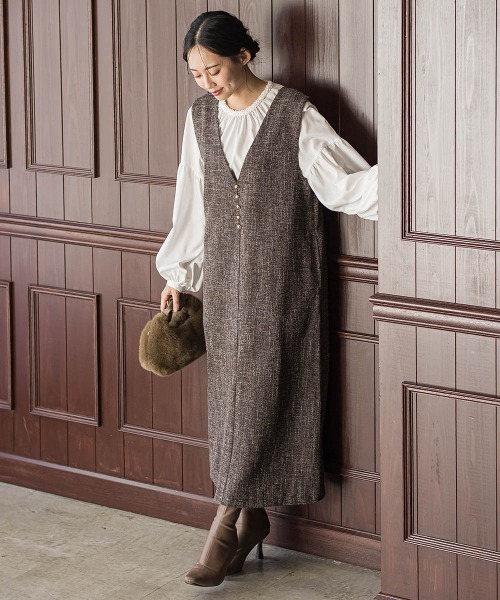 Droite lautreamont（ドロワットロートレアモン）の「ブレードブラウス≪洗濯機で洗える≫（シャツ/ブラウス・レディース・ブラック/オフホワイト・M）」の17枚目の写真