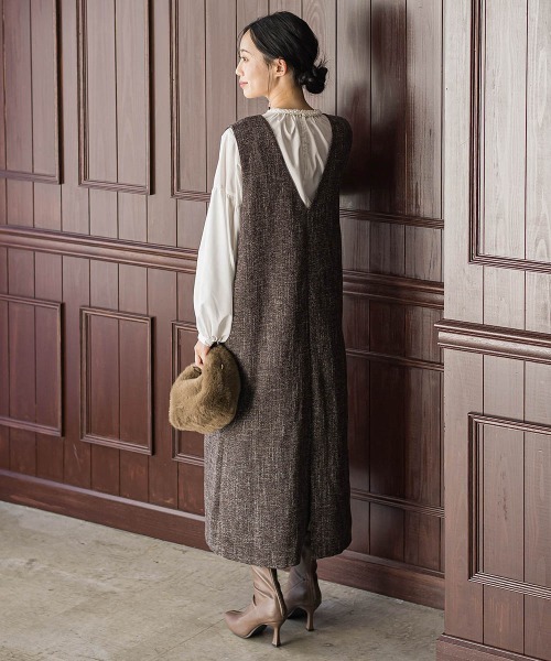 Droite lautreamont（ドロワットロートレアモン）の「ブレードブラウス≪洗濯機で洗える≫（シャツ/ブラウス・レディース・ブラック/オフホワイト・M）」の20枚目の写真