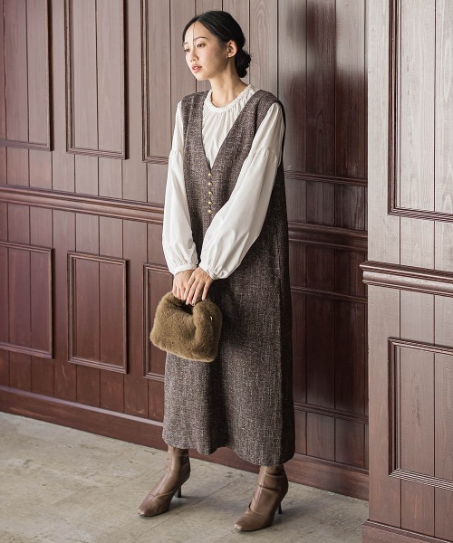 Droite lautreamont（ドロワットロートレアモン）の「ブレードブラウス≪洗濯機で洗える≫（シャツ/ブラウス・レディース・ブラック/オフホワイト・M）」の18枚目の写真