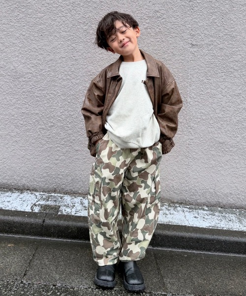 Fluffy BROTHERS（フラッフィーブラザーズ）の「迷彩カーゴパンツ（カーゴパンツ・キッズ・カモフラージュ・90/100/110/120/130/140/150）」の2枚目の写真