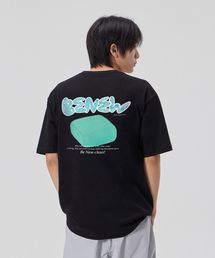 [ビ ニュー]コットンルーズフィット半袖Tシャツ_ブラック