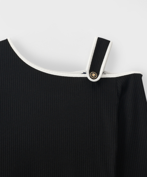 SALON DE YOHN（サロンドヨーン）の「One Shoulder Long Sleeve Mini Dress_ Black（ワンピース・レディース・その他・MEDIUM/SMALL）」の5枚目の写真