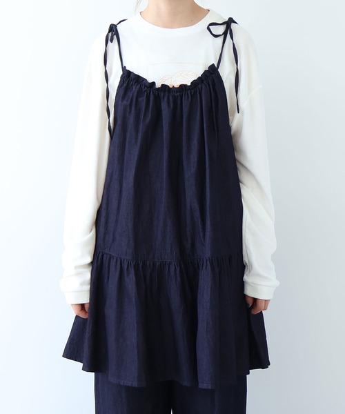 bulle de savon（ビュルデサボン）の「5.5oz denim kincyaku tunic（シャツ/ブラウス・レディース・インディゴブルー・FREE）」の20枚目の写真
