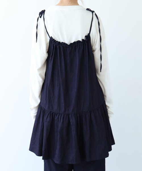 bulle de savon（ビュルデサボン）の「5.5oz denim kincyaku tunic（シャツ/ブラウス・レディース・インディゴブルー・FREE）」の22枚目の写真