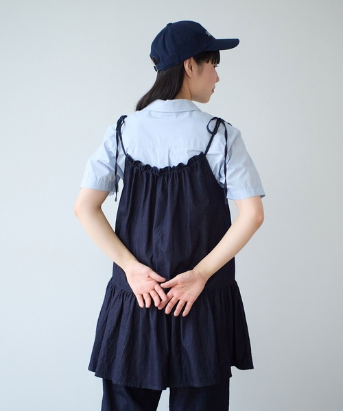 bulle de savon（ビュルデサボン）の「5.5oz denim kincyaku tunic（シャツ/ブラウス・レディース・インディゴブルー・FREE）」の15枚目の写真