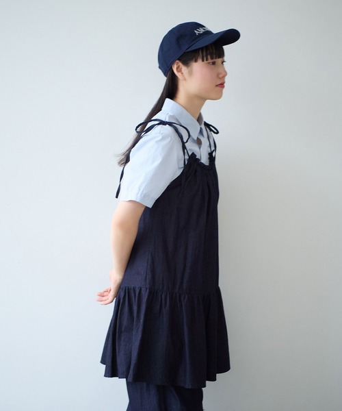 bulle de savon（ビュルデサボン）の「5.5oz denim kincyaku tunic（シャツ/ブラウス・レディース・インディゴブルー・FREE）」の16枚目の写真